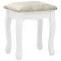 Dressing table set with white paulownia wood and stool, measuring 100x40x146cm. by vidaXL, Bedroom Dressers - Ref: Foro24-289...