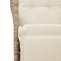 Silla de jardín reclinable con cojines ratán sintético beige de vidaXL, Sillas de jardín - Ref: Foro24-365662, Precio: 140,29...