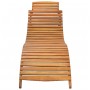 Tumbona de jardín con cojín madera maciza de acacia de vidaXL, Tumbonas - Ref: Foro24-3061583, Precio: 185,87 €, Descuento: %