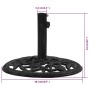 Base de sombrilla de hierro fundido negro 48x48x33 cm de vidaXL, Bases para sombrillas - Ref: Foro24-317749, Precio: 69,07 €,...