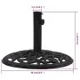 Base de sombrilla de hierro fundido negro 48x48x33 cm de vidaXL, Bases para sombrillas - Ref: Foro24-317749, Precio: 62,59 €,...