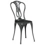 Mesa y sillas de bistró 3 piezas aluminio fundido negro de vidaXL, Conjuntos de jardín - Ref: Foro24-317754, Precio: 197,69 €...