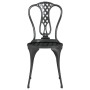 Mesa y sillas de bistró 3 piezas aluminio fundido negro de vidaXL, Conjuntos de jardín - Ref: Foro24-317754, Precio: 197,69 €...