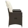 Sofá de jardín reclinable de 2 plazas con mesa ratán PE marrón by vidaXL, Outdoor sofas - Ref: Foro24-365711, Price: 239,10 €...