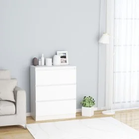 Weißes Sperrholz-Sideboard 60x35x76 cm von vidaXL, Sideboards - Ref: Foro24-801382, Preis: 70,36 €, Rabatt: %