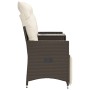 Sofá de jardín reclinable de 2 plazas con mesa ratán PE marrón de vidaXL, Sofás de exterior - Ref: Foro24-365716, Precio: 233...