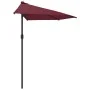Sombrilla balcón semicircular aluminio burdeos 300x155x223 cm de vidaXL, Sombrillas - Ref: Foro24-312502, Precio: 60,28 €, De...