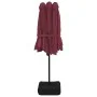 Sombrilla doble con luces LED rojo burdeos 449x245 cm de vidaXL, Sombrillas - Ref: Foro24-362957, Precio: 208,18 €, Descuento: %