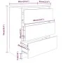 Aparador de madera contrachapada blanco 60x35x76 cm de vidaXL, Aparadores - Ref: Foro24-801382, Precio: 70,36 €, Descuento: %