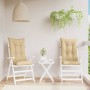 Cojines silla respaldo alto 2 uds tela beige melange 120x50x7cm de vidaXL, Cojines para sillas y sofás - Ref: Foro24-4002355,...