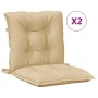 Cojines silla respaldo bajo 2 ud tela beige melange 100x50x7 cm de vidaXL, Cojines para sillas y sofás - Ref: Foro24-4002388,...