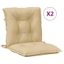Cojines silla respaldo bajo 2 ud tela beige melange 100x50x7 cm de vidaXL, Cojines para sillas y sofás - Ref: Foro24-4002388,...