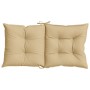 Cojines silla respaldo bajo 2 ud tela beige melange 100x50x7 cm de vidaXL, Cojines para sillas y sofás - Ref: Foro24-4002388,...