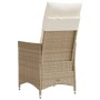 Sillones reclinables de jardín con cojines beige 2 uds ratán PE de vidaXL, Sillas de jardín - Ref: Foro24-365648, Precio: 217...
