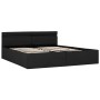 Cama hidráulica con almacenaje y LED tela gris oscuro 180x200cm de vidaXL, Camas y somieres - Ref: Foro24-285605, Precio: 335...