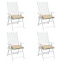 Cojines de silla de jardín 4 uds tela Oxford beige 40x40x7 cm de vidaXL, Cojines para sillas y sofás - Ref: Foro24-361460, Pr...