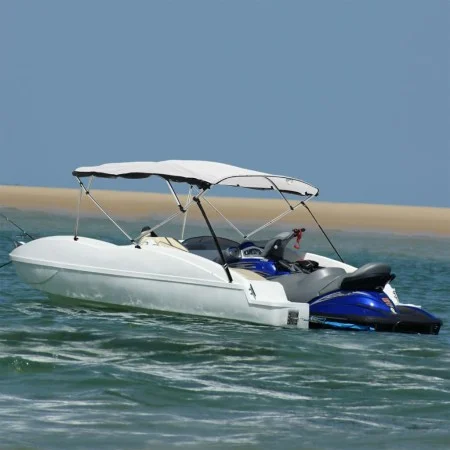3-arch bimini top with mesh side walls by vidaXL, Boat storage covers - Ref: Foro24-94840, Price: 154,19 €, Discount: %