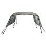 Toldo bimini 4 arcos con paredes laterales de malla de vidaXL, Cubiertas para almacenamiento de barcas - Ref: Foro24-94861, P...