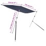 Toldo T-Top extensión azul 170x170x(113-182,5) cm de vidaXL, Cubiertas para almacenamiento de barcas - Ref: Foro24-94863, Pre...