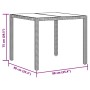 Mesa de jardín superficie de vidrio ratán PE gris 90x90x75 cm de vidaXL, Mesas de jardín - Ref: Foro24-365588, Precio: 109,83...