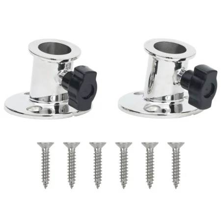 Runder Bimini-Sockel für 26-mm-Rohr, 2 Stück, Edelstahl von vidaXL, Bootszubehör und -teile - Ref: Foro24-94868, Preis: 33,06...