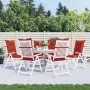 Cojines silla respaldo alto 6 uds tela rojo melange 120x50x7 cm de vidaXL, Cojines para sillas y sofás - Ref: Foro24-4002366,...