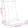 Cojines silla respaldo alto 6 uds tela rojo melange 120x50x7 cm de vidaXL, Cojines para sillas y sofás - Ref: Foro24-4002366,...