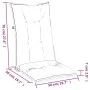 Cojines silla respaldo alto 6 uds tela rojo melange 120x50x7 cm de vidaXL, Cojines para sillas y sofás - Ref: Foro24-4002366,...