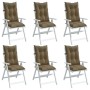 Cojines para silla respaldo alto 6 uds tela gris taupe melange de vidaXL, Cojines para sillas y sofás - Ref: Foro24-4002372, ...