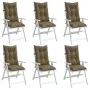 Cojines para silla respaldo alto 6 uds tela gris taupe melange de vidaXL, Cojines para sillas y sofás - Ref: Foro24-4002372, ...