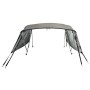 Toldo bimini 4 arcos con paredes laterales de malla de vidaXL, Cubiertas para almacenamiento de barcas - Ref: Foro24-94860, P...