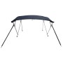 Toldo bimini 4 arcos con paredes laterales de malla de vidaXL, Cubiertas para almacenamiento de barcas - Ref: Foro24-94857, P...
