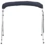Toldo bimini 4 arcos con paredes laterales de malla de vidaXL, Cubiertas para almacenamiento de barcas - Ref: Foro24-94857, P...