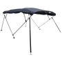 Toldo bimini 4 arcos con paredes laterales de malla de vidaXL, Cubiertas para almacenamiento de barcas - Ref: Foro24-94855, P...