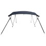 Toldo bimini 4 arcos con paredes laterales de malla de vidaXL, Cubiertas para almacenamiento de barcas - Ref: Foro24-94855, P...
