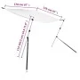 Toldo T-Top extensión blanco 170x170x(115-183) cm de vidaXL, Cubiertas para almacenamiento de barcas - Ref: Foro24-94862, Pre...
