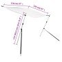 Toldo T-Top extensión blanco 170x170x(115-183) cm de vidaXL, Cubiertas para almacenamiento de barcas - Ref: Foro24-94862, Pre...