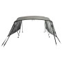 Toldo bimini 3 arcos con paredes laterales de malla de vidaXL, Cubiertas para almacenamiento de barcas - Ref: Foro24-94848, P...