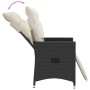 Sillón reclinable de jardín con cojines ratán sintético negro de vidaXL, Sillas de jardín - Ref: Foro24-365659, Precio: 124,4...