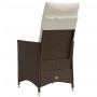 Sillones reclinables jardín con cojines marrones 2 uds ratán PE de vidaXL, Sillas de jardín - Ref: Foro24-365646, Precio: 227...