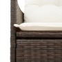 Sillones reclinables jardín con cojines marrones 2 uds ratán PE de vidaXL, Sillas de jardín - Ref: Foro24-365646, Precio: 227...