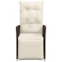 Sillones reclinables jardín con cojines marrones 2 uds ratán PE de vidaXL, Sillas de jardín - Ref: Foro24-365667, Precio: 237...