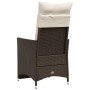 Sillones reclinables jardín con cojines marrones 2 uds ratán PE de vidaXL, Sillas de jardín - Ref: Foro24-365667, Precio: 237...