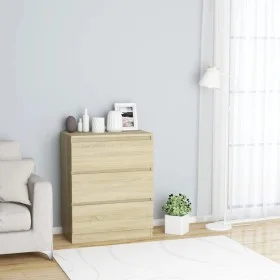 Aparador de madera contrachapada color roble Sonoma 60x35x76 cm de vidaXL, Aparadores - Ref: Foro24-801385, Precio: 78,00 €, ...
