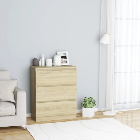 Aparador de madera contrachapada color roble Sonoma 60x35x76 cm de vidaXL, Aparadores - Ref: Foro24-801385, Precio: 79,28 €, ...