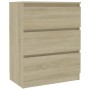 Aparador de madera contrachapada color roble Sonoma 60x35x76 cm de vidaXL, Aparadores - Ref: Foro24-801385, Precio: 79,28 €, ...