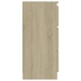 Aparador de madera contrachapada color roble Sonoma 60x35x76 cm de vidaXL, Aparadores - Ref: Foro24-801385, Precio: 79,28 €, ...
