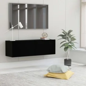 Mueble pared TV madera contrachapada roble negro 100x30x30 cm de vidaXL, Muebles TV - Ref: Foro24-801482, Precio: 68,33 €, De...
