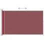 Toldo lateral retráctil para patio rojo 220x300 cm de vidaXL, Sombrillas - Ref: Foro24-313428, Precio: 97,84 €, Descuento: %
