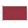 Toldo lateral retráctil para patio rojo 200x300 cm de vidaXL, Sombrillas - Ref: Foro24-313416, Precio: 98,22 €, Descuento: %